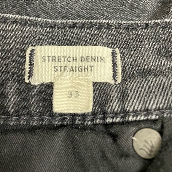 Madewell Stretch Denim Raw Hem Straight Mini Skirt in Ashcraft Wash Size 33 | 16 - Picture 10 of 13